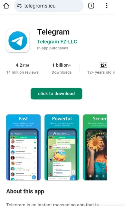 Fig.2- Phishing for fake Telegram app (Source: K7 Security Labs)