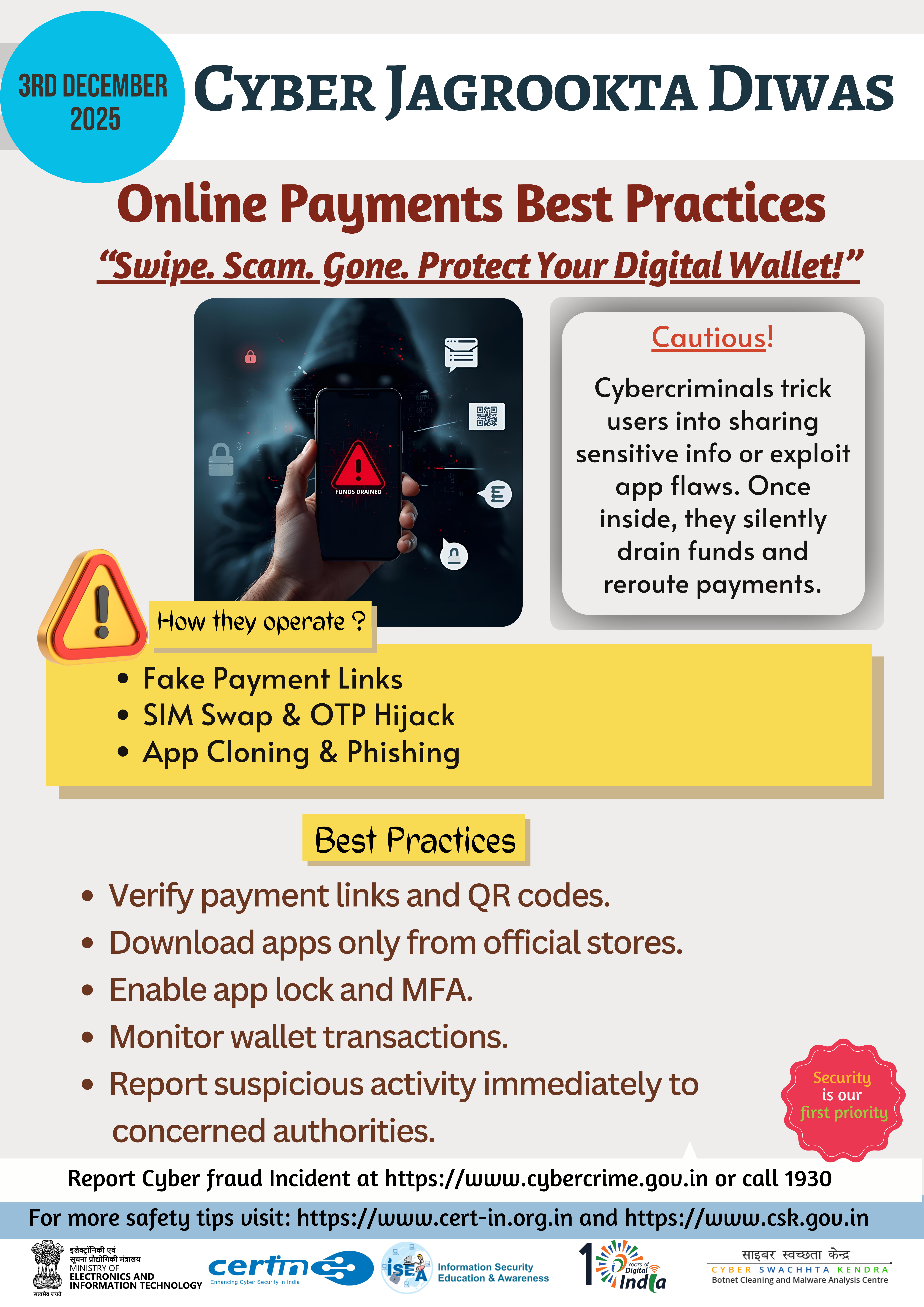 Report Cyber Security incidents to incident@cert-in.org.in Fig 3