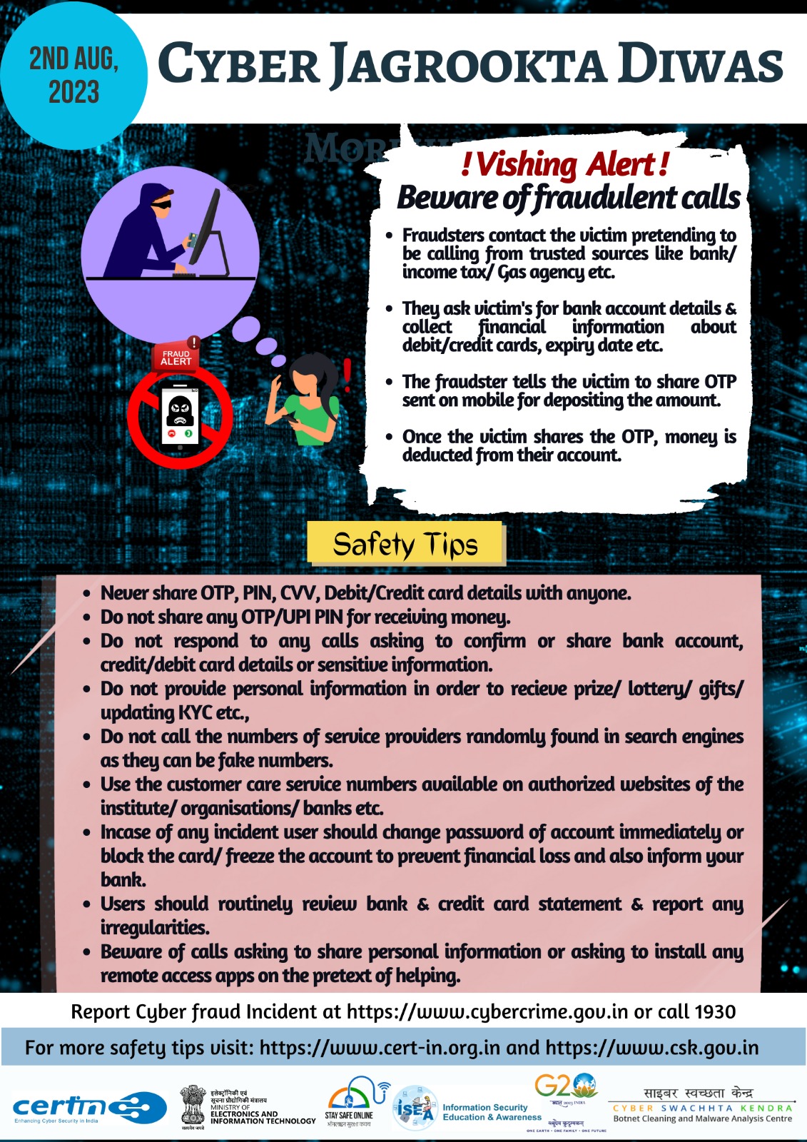 Report Cyber Security incidents to incident@cert-in.org.in Fig 2